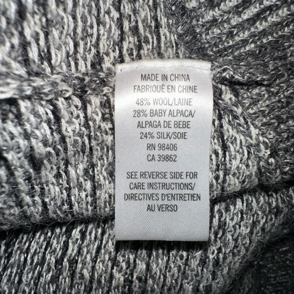 Theory Efina Loryelle Gray Marled Wool Baby Alpaca Silk Knit Sweater Sz S ~ P/T - Picture 5 of 6